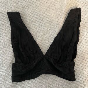 solid black crop top